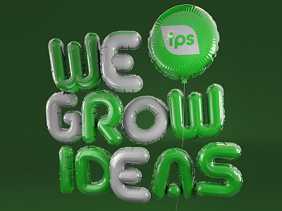 We Grow Ideas - Balloons c4d cinema4d the potting shed