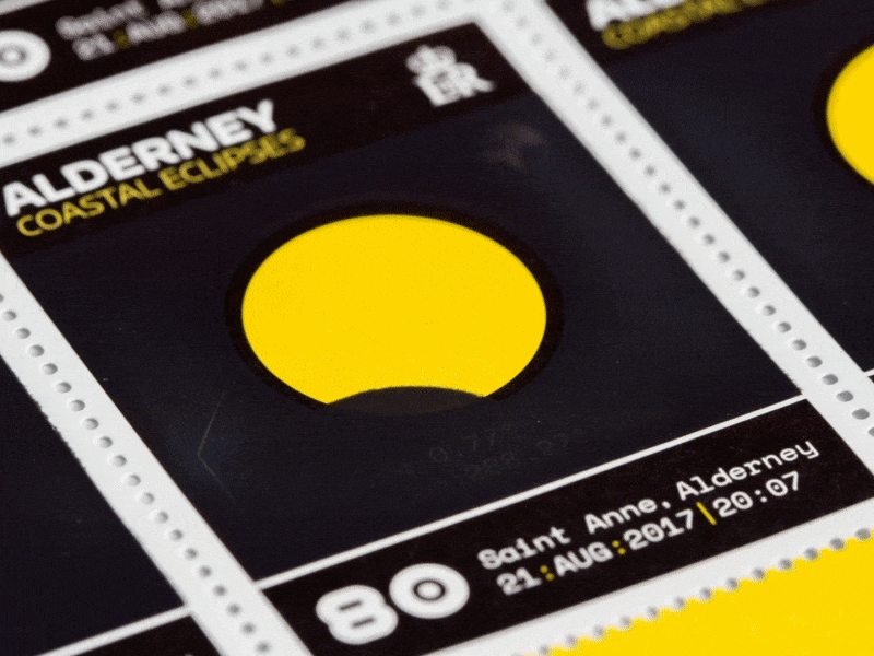 Guernsey Stamps - Coastal Eclipses Stamp Design