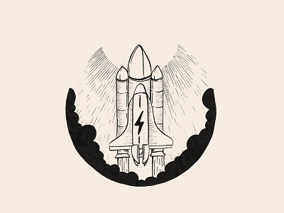 Inktober 2018: Jolt fineliner inktober inktober 2018 jolt launch lineart liner nasa rocket space tattoo tattoo art tattoo design