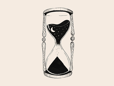 Inktober 2018: Time is a gift clock fineliner gift inktober inktober2018 liner night sand tattoo art tattoo design time