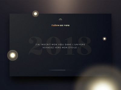 Faites un vœu immersive interactive motion new year space stars ui ux webgl