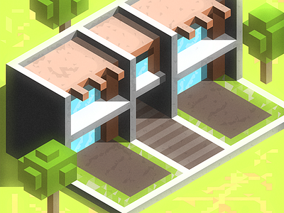 Ev02 architecture hexels pixelart