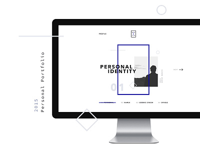 Personal Portfolio blue flat homepage landing page layout material design minimalistic personal portfolio resume typography web