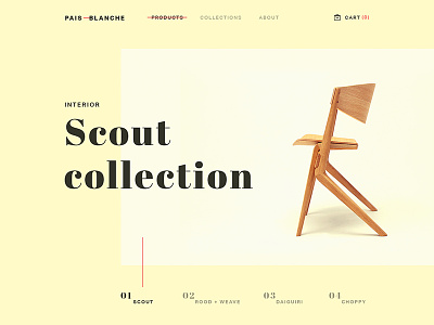 Pais Blanche - Landing Page chair desk ecommerce furniture interior landing layout logo sofa store typography web