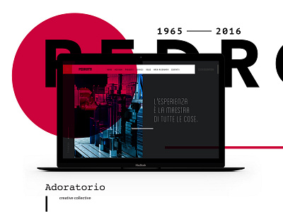 Pedrotti + Adoratorio adoratorio construction home landing modern minimalistic parallax typography web