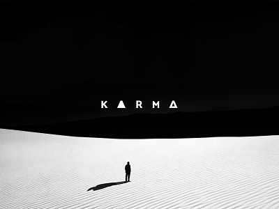 Karma - Art Direction art direction black brand branding identity karma logo negative sand typography white
