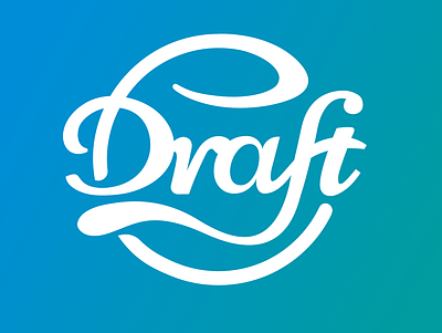 Draft Logo brand branding design draft logo logotype manual illustration typogaphy typography vector