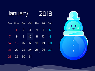 Calendar 2018 challenge. January 2018 calendar challenge january