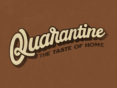 Quarantine Drink letters script type vintage