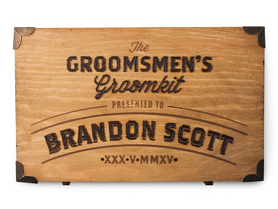Groomsmens Goomkit groomsmengift layout typography woodburning