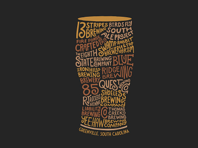 Greenville Brewery Design beer colors illstration illustration layout local type type animation typography