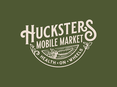 Hucksters Mobile Market hand drawn illistration paint type