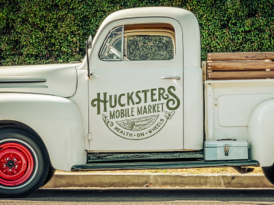 Hucksters Mobile Market lettering logo type typography