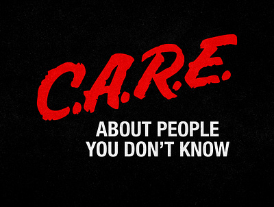 CARE dare dogood letters rip type type design