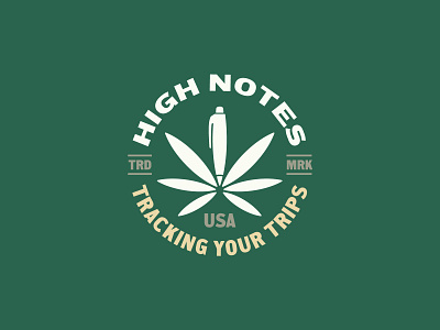 High Notes Badge badge design icon mark type weed