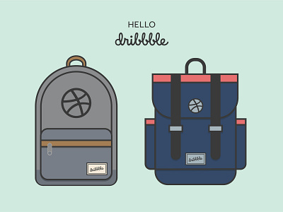 Hello Dribbble! branding design illustration