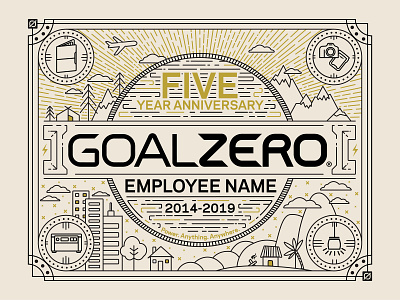 Goal Zero Anniversary Certificate