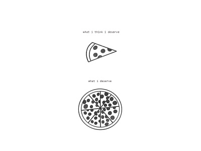 You Deserve the Whole Pie cheerful design design flat graphic design illustration pie pizza pizza pie self love selfcare