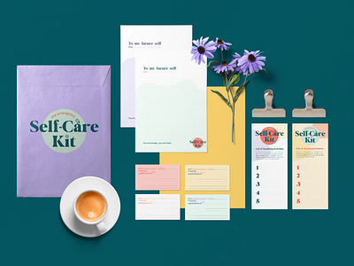 Emergency Self-Care Kit awareness branding clean design graphic design logo mental health self care