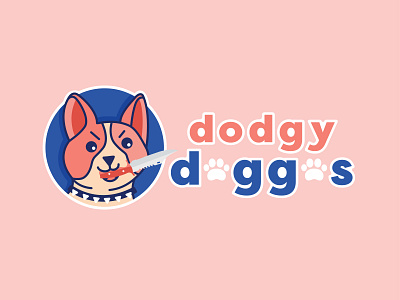 The Dodgy Doggos Team Logo branding cheerful design design flat graphic design illustration logo