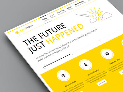 Lemon - Portfolio WordPress Theme clean minimalistic portfolio responsive template theme wordpress yellow