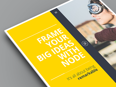 Node - Portfolio Template bold creative minimalistic portfolio responsive sliding template yellow