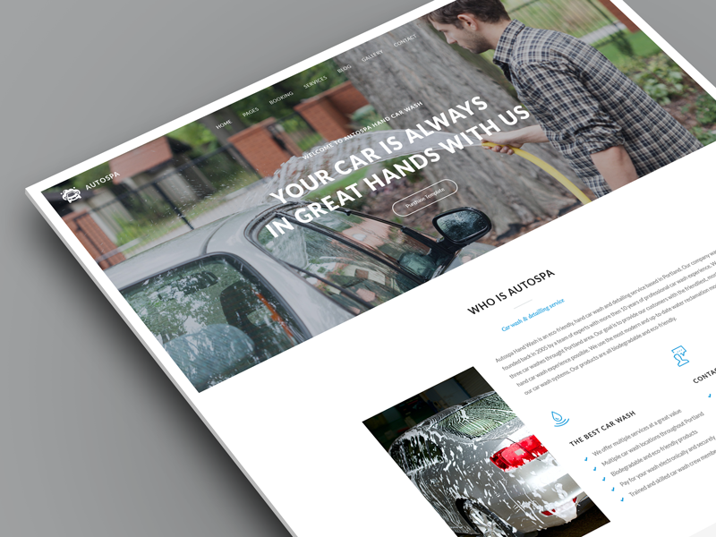 Auto Spa - Car Wash Booking WordPress Theme car auto auto repair mechanic handyman auto center booking auto detail car wash template