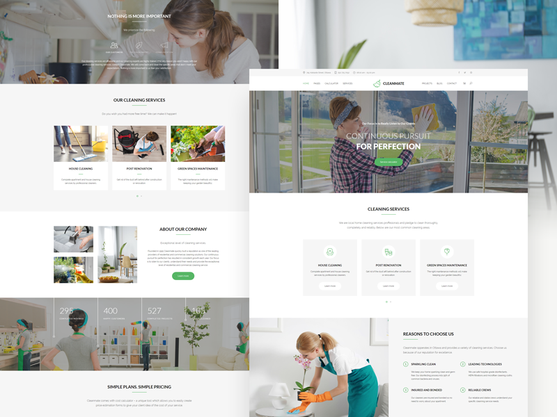 Cleanmate - Cleaning Company WordPress Theme carwash maid theme wordpress laundry garden gardener cleaning