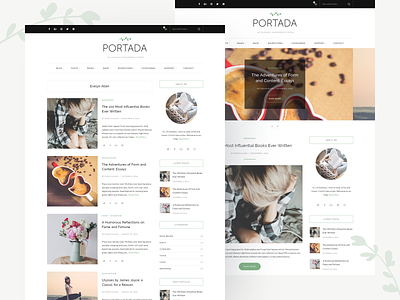 Portada - Elegant Blog WordPress Theme blog blogger elegant fashion female feminine lifestyle magazine theme wordpress