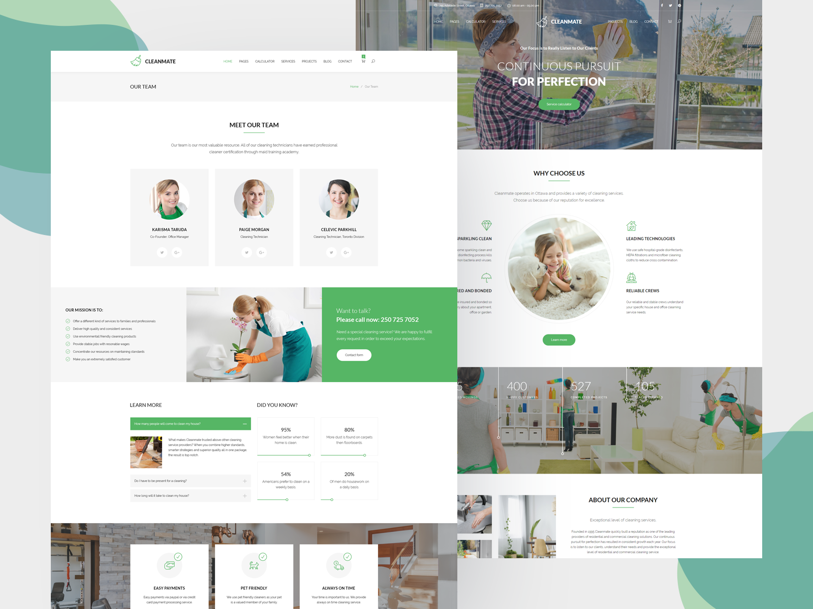 Cleanmate - Cleaning Company WordPress Theme by QuanticaLabs on Dribbble