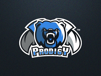 Bear Esport Mascot Logo bear bear logo bear mascot logo blue bear branding design esport esport mascot logo logo mark mascot logo