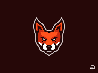 Fox Mascot Logo aggressive branding design esport esport logo esport mascot logo fox fox logo fox mascot logo identity mark mascot logo orange