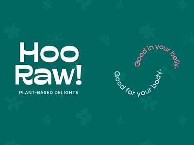 HooRaw! Visual Identity branding celebrate cheesecake desserts green groceries healthy hooraw logo packaging plant based products reverse contrast vegan whole