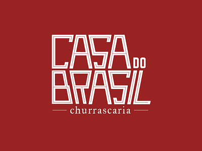 Casa do Brasil brazil lettering reastaurant steak typography
