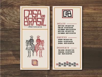 Casa do Brasil Menu Mockup