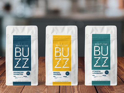 What's The Buzz Coffee #3 artboard bag branding brazil buzz coffee coffee on table coffee shop illustration logo mockup wavy