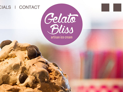 Gelato Bliss Homepage ecommerce graphic design illustrator uiux design web design