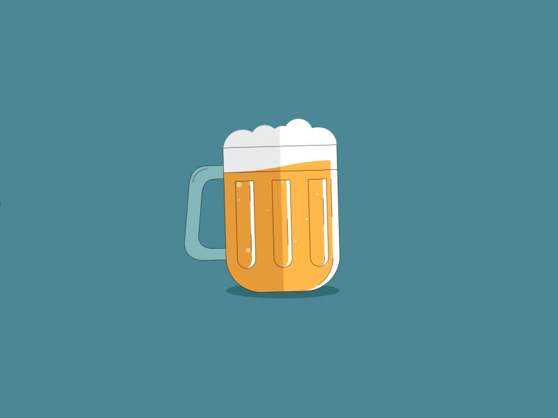 #1 Motion Challenge - BeerLoop 2d aftereffects animation flat gif illustration motion vector