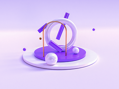 My first try with 3D 3d abstract composition render