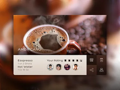 Coffee Widget adobefireworks app brown coffee fireworks rebound ui widget