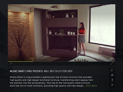 Simple Video Player adobefireworks blog dark elegant furniture social uiux video webdesign