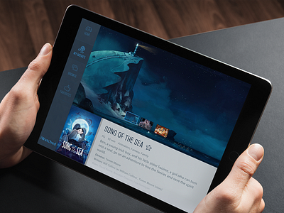 Movie Card dark ipad movie rebound uiux