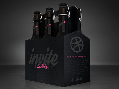 Dribbble Invite beer branding graphic design illustrator invite packaging photoshop