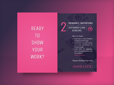 Dribbble Invite - Show Your Work