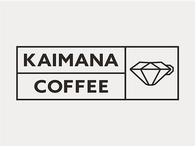 Coffee Logo brand coffee diamond hawaii lines logo minimalistic