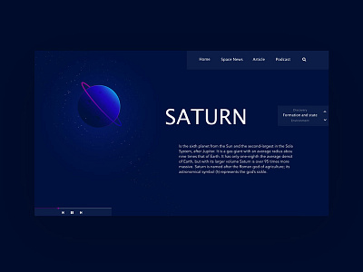 Saturn illustration ui ux web