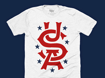 USA Monogram T-shirt america fourth of july monogram patriotic stars t shirt tee usa