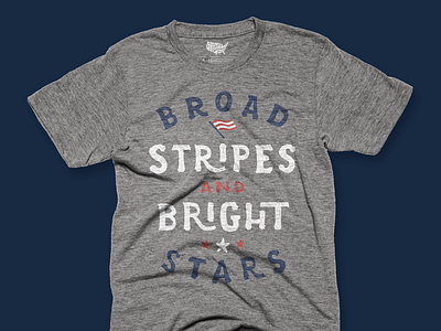 Broad Stripes And Bright Stars T-shirt america flag handlettered handlettering stars stripes t shirt tee usa