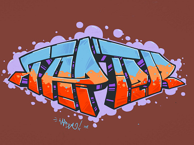 Graffiti digital graffiti hiphop ipad procreate rapter
