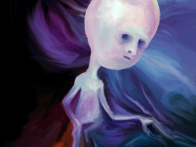 Random Alien alien character illustration ipad painting procreate